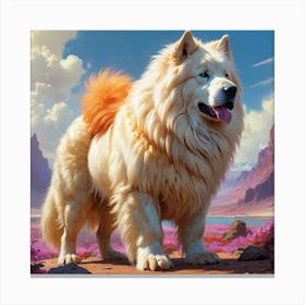 Huge Fluffy Dog 3 Canvas Print