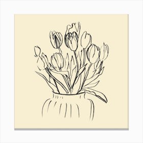 Tulips In Vase Amsterdam Canvas Print