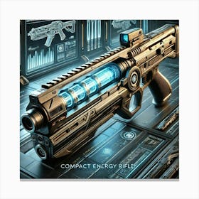 A Detailed Depiction Of Compact Energy Rifles Used Canvas Print