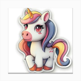 Unicorn Sticker 82 Canvas Print