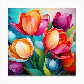 Colorful Tulips 1 Canvas Print