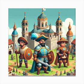 Game Art Castle Canvas Print