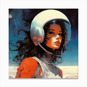 Alien Woman In Space Canvas Print