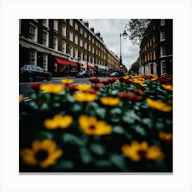 Flowers In London Photography (2) Canvas Print