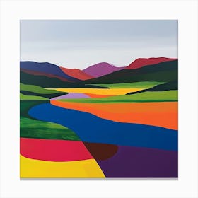 Colourful Abstract Lake District National Park England 3 Canvas Print
