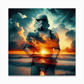 Stormtrooper At Sunset Canvas Print