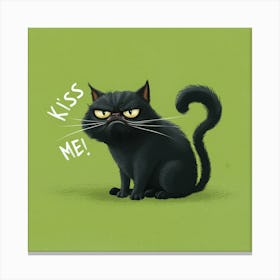 Kiss Me Cat (1) Canvas Print