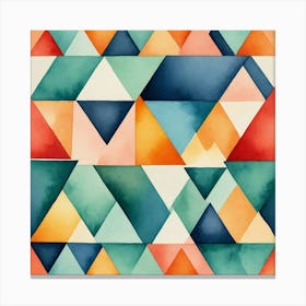 Watercolor Triangles Canvas Print