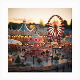 Miniature Carousel Canvas Print
