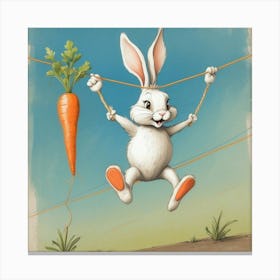 Bunny On A Rope Canvas Print