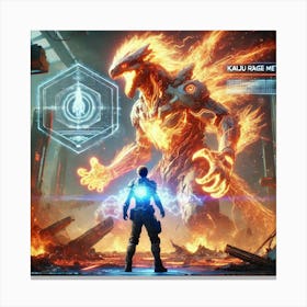 Kaiju Rage Meter Image Canvas Print