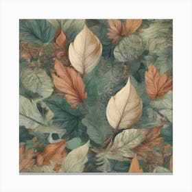 Botany leaf, Boho style Canvas Print