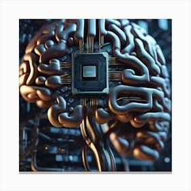 Artificial Intelligence Brain 54 Canvas Print