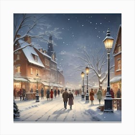 Christmas Market Canvas Print