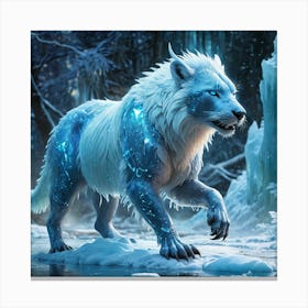 Frost Glowing ICE Animal 5 Canvas Print