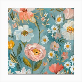 Watercolor Flowers 3 Canvas Print