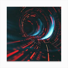 Abstract Abstract Image Of A Tunnel Canvas Print