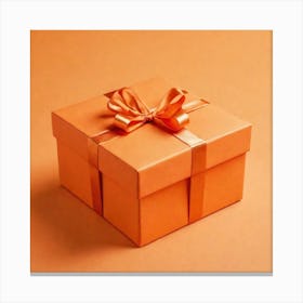 Orange Gift Box 3 Canvas Print