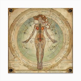 Nouveau Anatomy Series - 3 Canvas Print