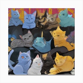 Cats In A Box Canvas Print
