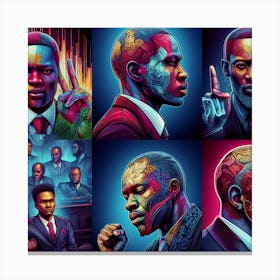 Portrait Of Black Men Canvas Print