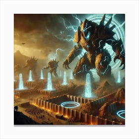 Elder Elementals Elemental Fortress Canvas Print