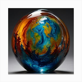 Earth In Glass Canvas Print