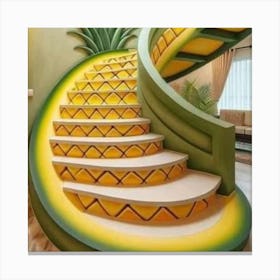 Pineapple Staircase Canvas Print