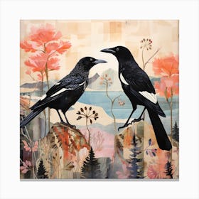 Bird In Nature Crow 3 Canvas Print