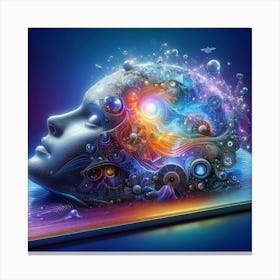 Abstract Of A Woman'S Head Canvas Print