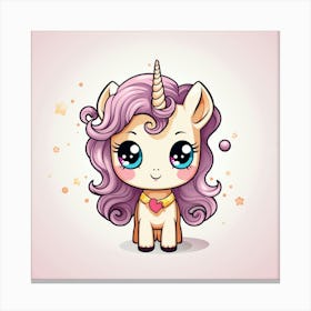 Cute Unicorn 377 Canvas Print