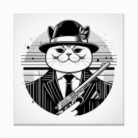 Maffia Cat 2 Canvas Print