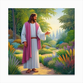 Jesus In The Garden 1 Canvas Print
