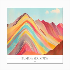 Rainbow Mountains Canvas Print