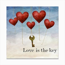 Love Is The Key Canvas Print