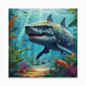 Default Aquarium With Coral Fishsome Shark Fishes View From Th 2 (2) Canvas Print