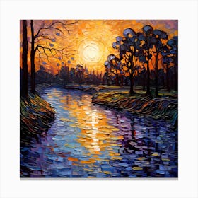 Elegance: Riverside Rhapsody Canvas Print