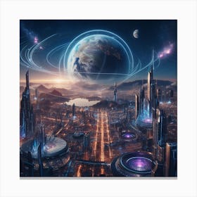 Futuristic City 13 Canvas Print