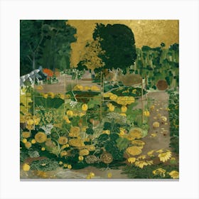 Gustav Klimt Style Farm Garden 34 Canvas Print