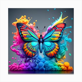 A beautiful butterfly with different colours Canvas Print