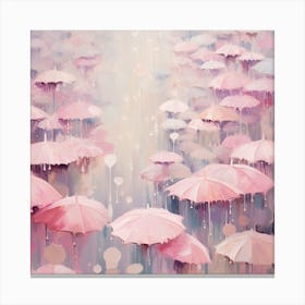 Umbrellas In The Rain 7 Canvas Print