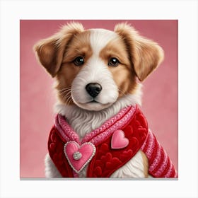 Valentine Puppy 9 Canvas Print