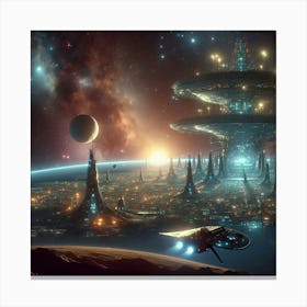 Space City 1 Canvas Print