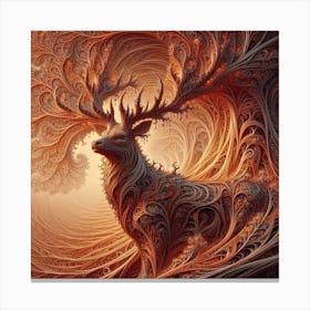 Fractal Deer Canvas Print