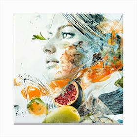 Abstract Of A Woman Collage Canvas Print