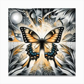 Art Nouveau Butterfly v3 Canvas Print