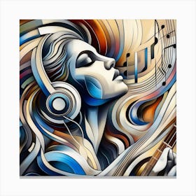 Abstract Music Painting 1 Canvas Print