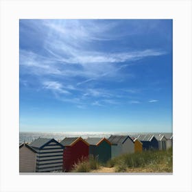 Beach Huts Southwold, England, Photography Canvas Print