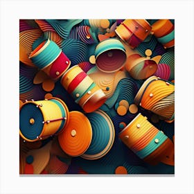 Colorful Drums Canvas Print