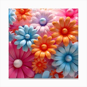 Flowers Wallpaper Canvas Print